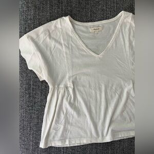 *SOLD* Madewell White Cap Sleeve Top- Size Small